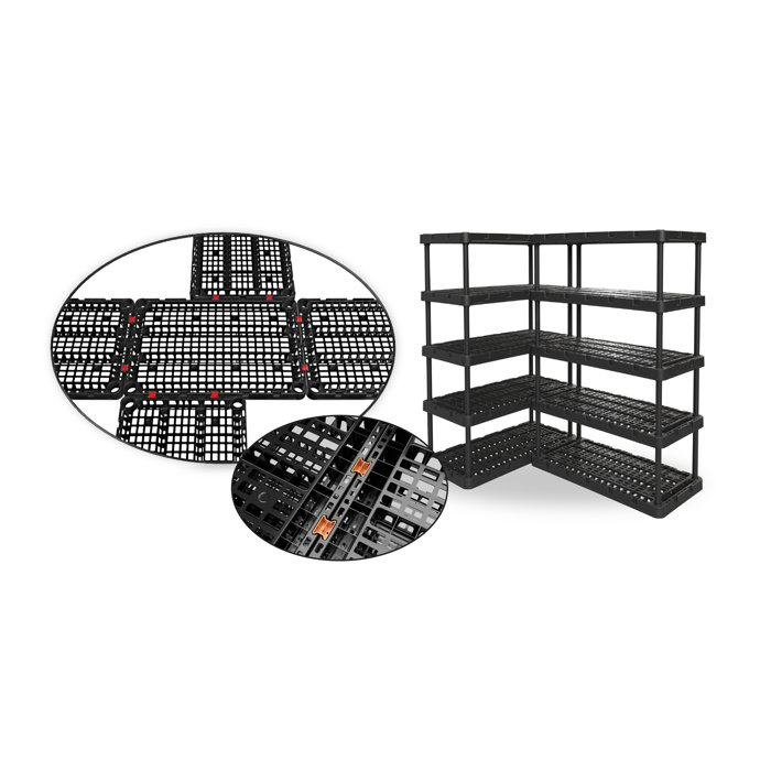 Gracious Living Storage 36'' W Plastic Shelving Unit & Reviews Wayfair